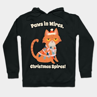 Pawn In Wires, Christmas Spires! Cute Cat Christmas Shirt Hoodie